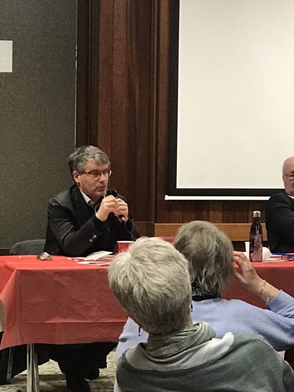 Conférence-débat du 10 février 2026 avec Pierre-Yves Maillard et Roger Nordmann à la Grande-Salle de Prilly.